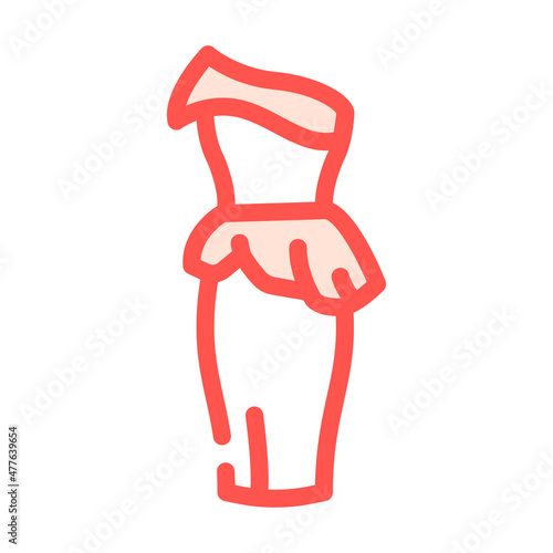 dresses cocktail color icon vector. dresses cocktail sign. isolated symbol illustration