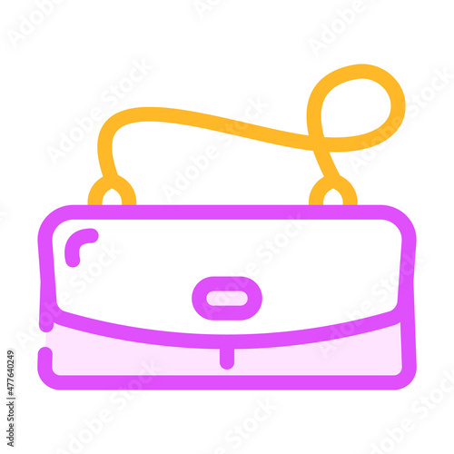 bag female accessory color icon vector. bag female accessory sign. isolated symbol illustration