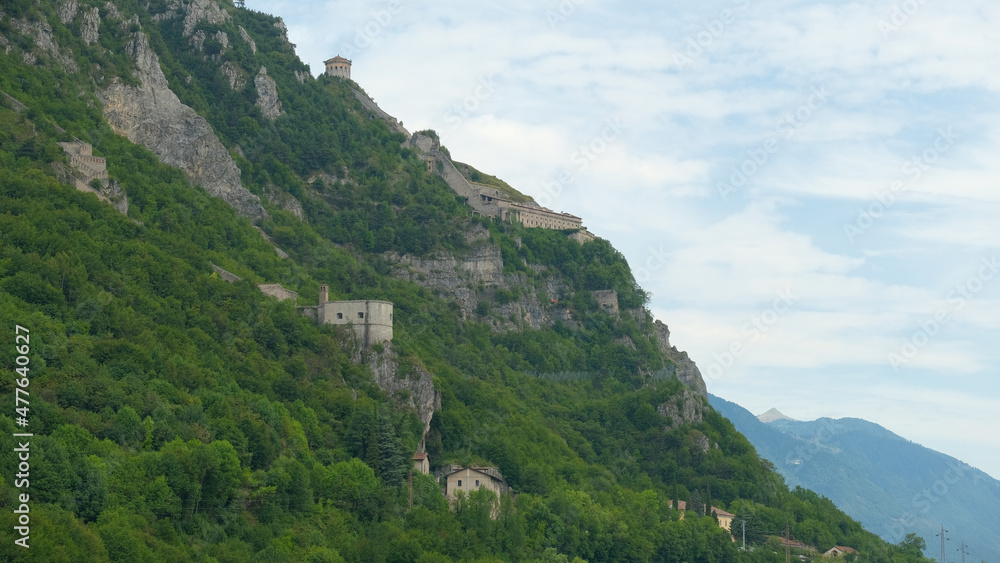 La Rocca d'Anfo in provincia di Brescia, Lombardia, Italia.