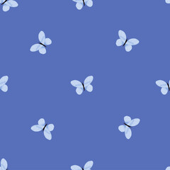 Acrylglasbilder Very-Peri-Muster Schmetterlinge Wiese Buntes Kindermuster  © Purple_Lamp