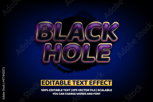 black hole editable text style effect