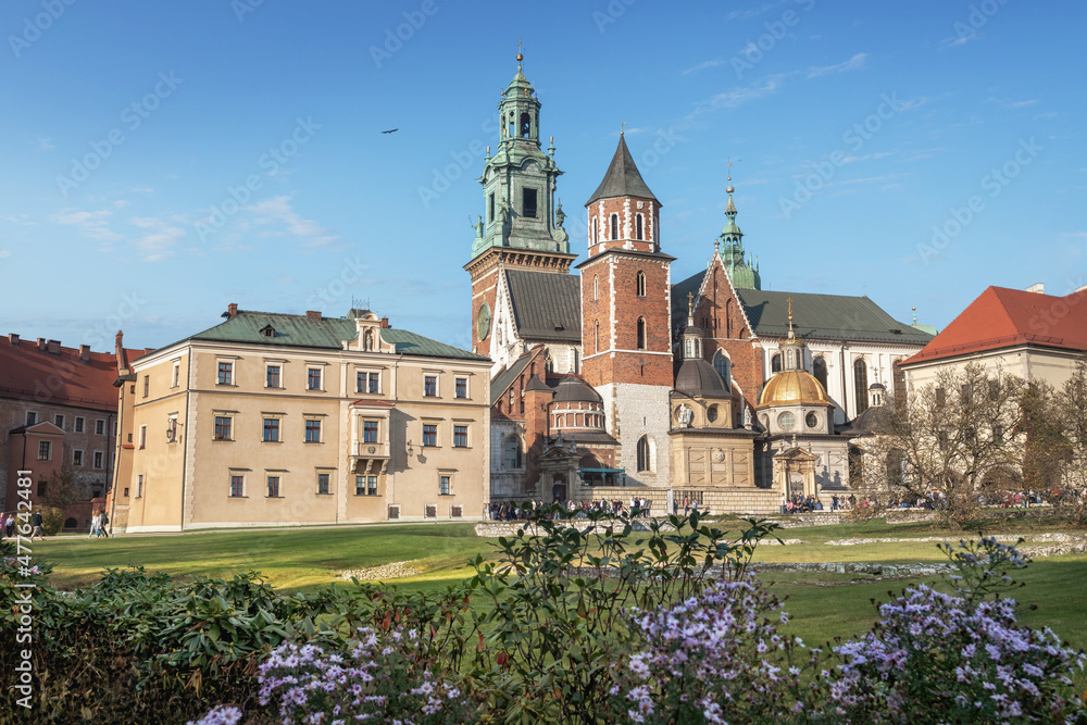 Wawel Cathedral in Wawel Castle - Krakow, Poland