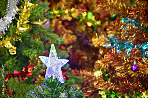 White Star on a Christmas tree.
