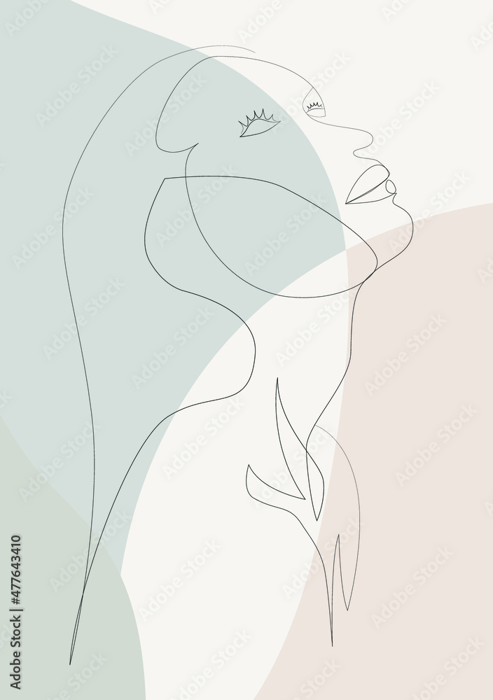 Woman head whit beautiful background Woman head whit beautiful background