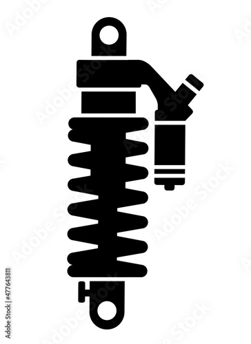 Bicycle part, rear spring shock absorber isolated. Full suspension mountain bike spare component