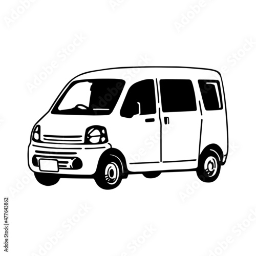 Delivery van vector illustration