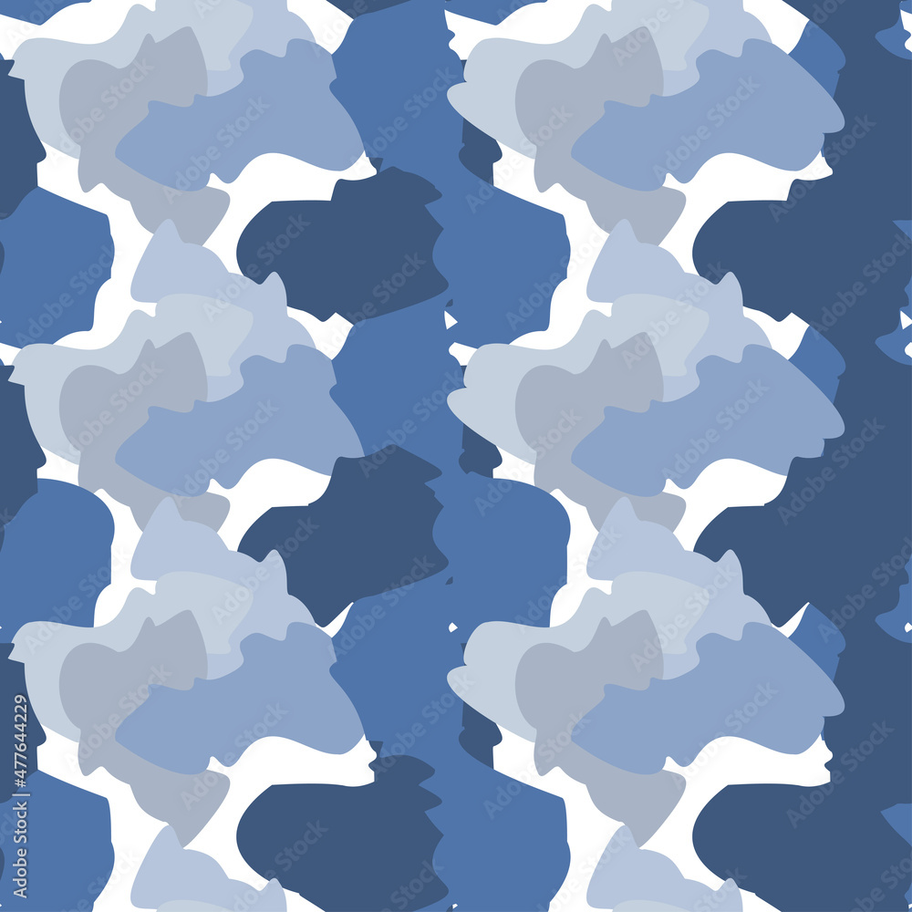 Naklejka premium Camouflage seamless pattern. Irregular shapes endless wallpaper. Abstract animal print.