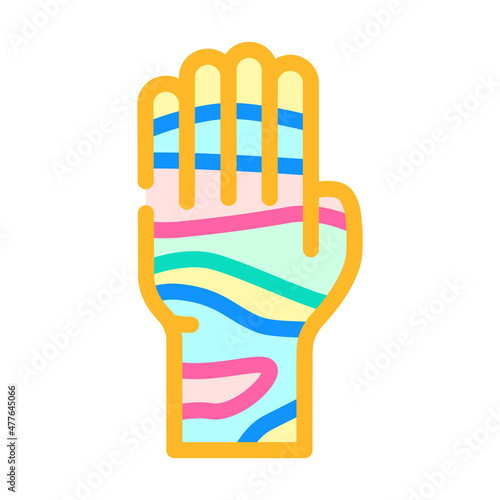 shiatsu arm and zones color icon vector. shiatsu arm and zones sign. isolated symbol illustration