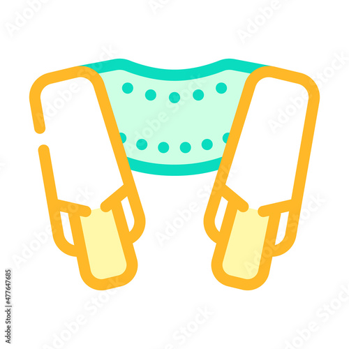 shiatsu massager color icon vector. shiatsu massager sign. isolated symbol illustration