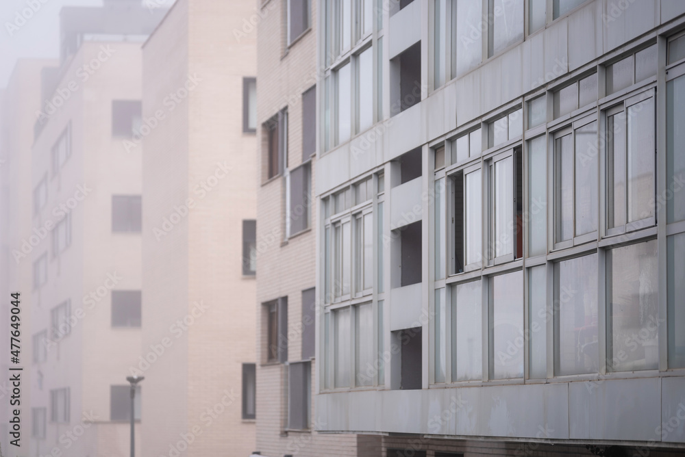 Fototapeta premium Facades in the mist