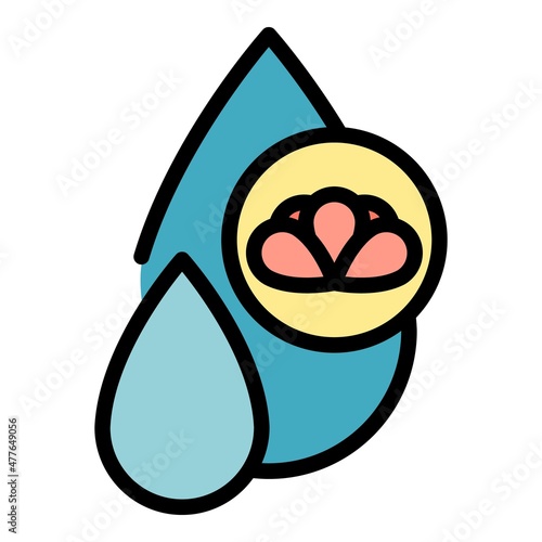 Bio canola oil icon. Outline bio canola oil vector icon color flat isolated
