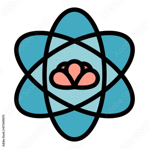Natural canola flower icon. Outline natural canola flower vector icon color flat isolated