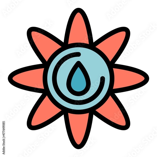 Organic canola oil icon. Outline organic canola oil vector icon color flat isolated
