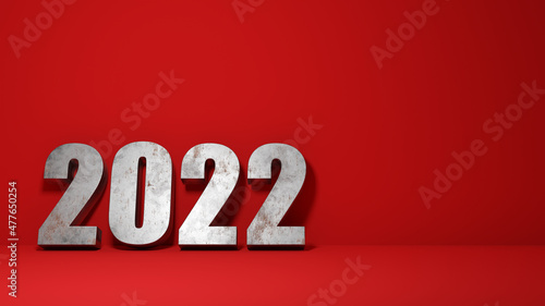 Happy New Year Background. Start to 2022. 3D illustration