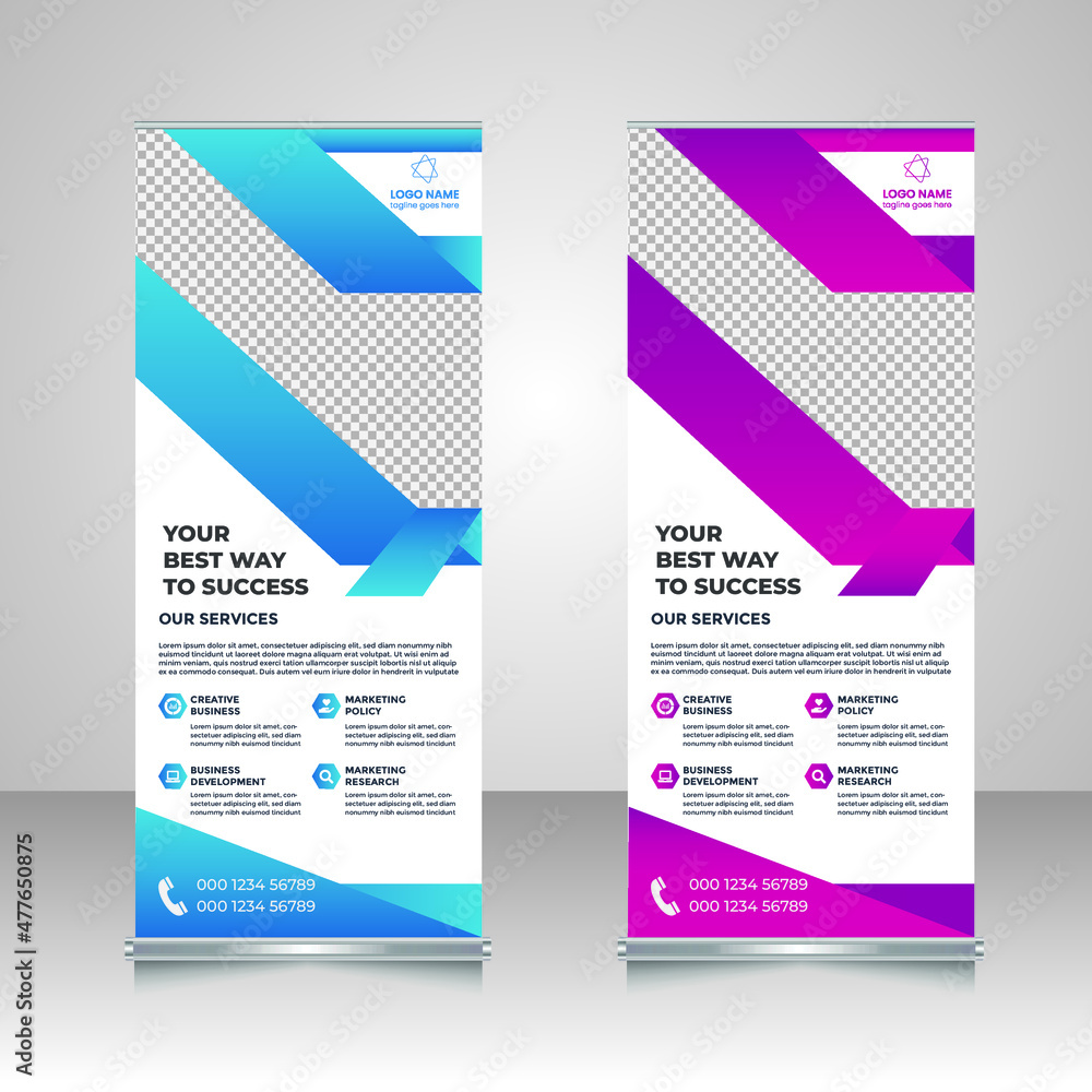 roll up and pop up banner design template vector roll up and pop up banner design template vector