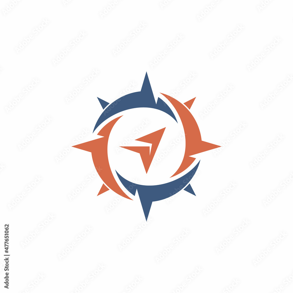 Modern compass logo icon design Modern compass logo icon design