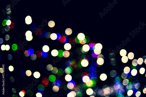 Abstract background of beautiful colorful bokeh. festive bokeh