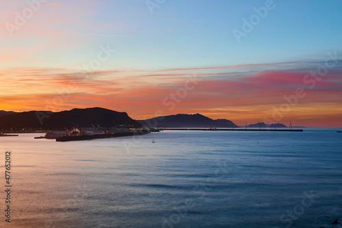 View of Bilbao Port from La Galea at sunset © Juanma