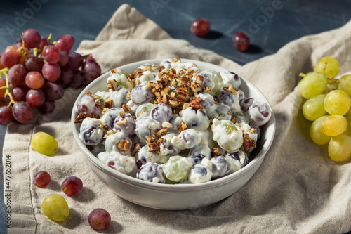 Healthy Organic Creamy Grape Salad