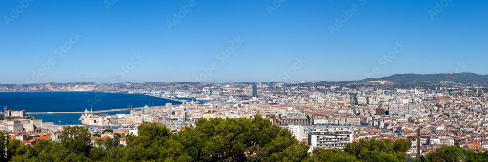 Panorama of Marseille, France