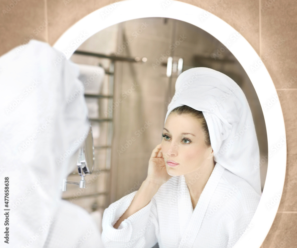 Magic anti-aging cream.Applying the cream. Magic anti-aging cream.Applying the cream.