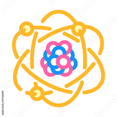 atom stem color icon vector. atom stem sign. isolated symbol illustration photo