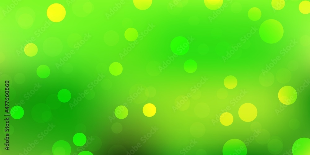 Light green, yellow vector background with spots. Light green, yellow vector background with spots.