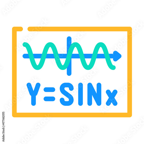 trigonometry formula color icon vector. trigonometry formula sign. isolated symbol illustration photo