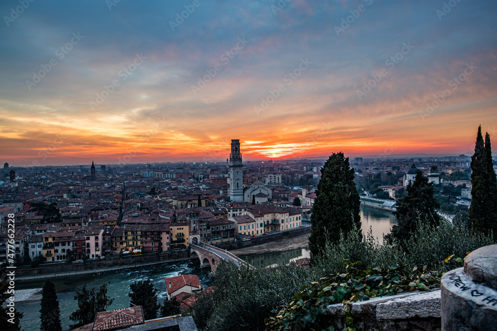 Sonnenuntergang in Verona 