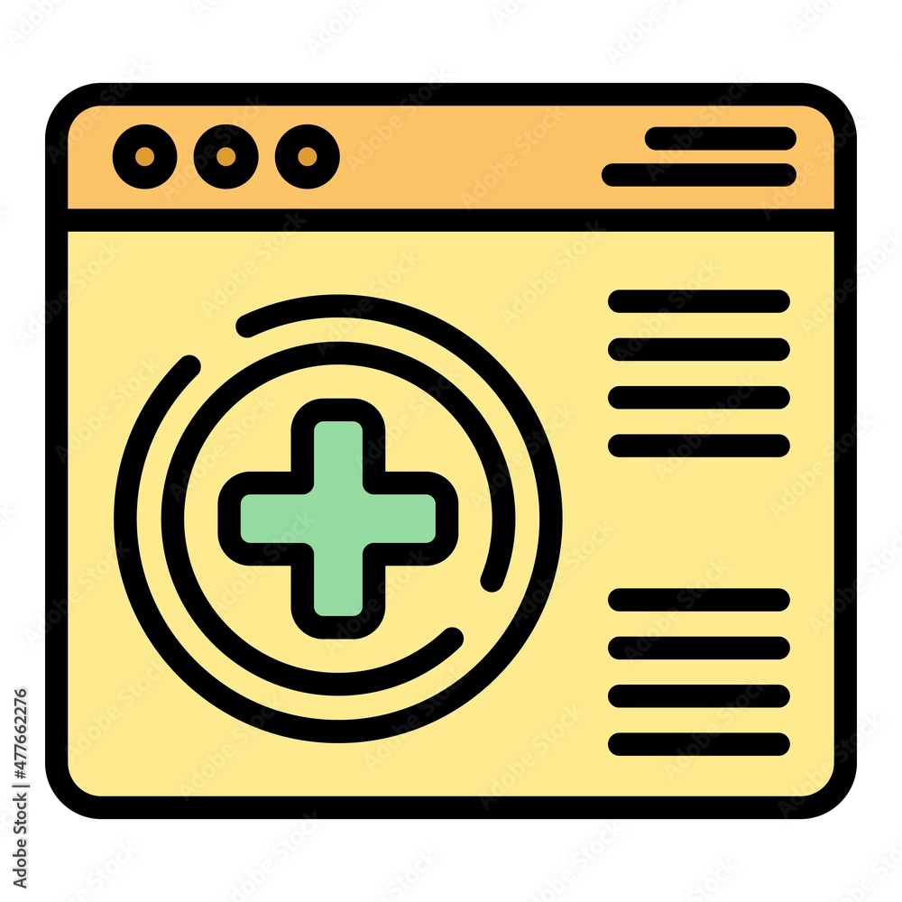 Fototapeta premium Order drugs online icon. Outline order drugs online vector icon color flat isolated