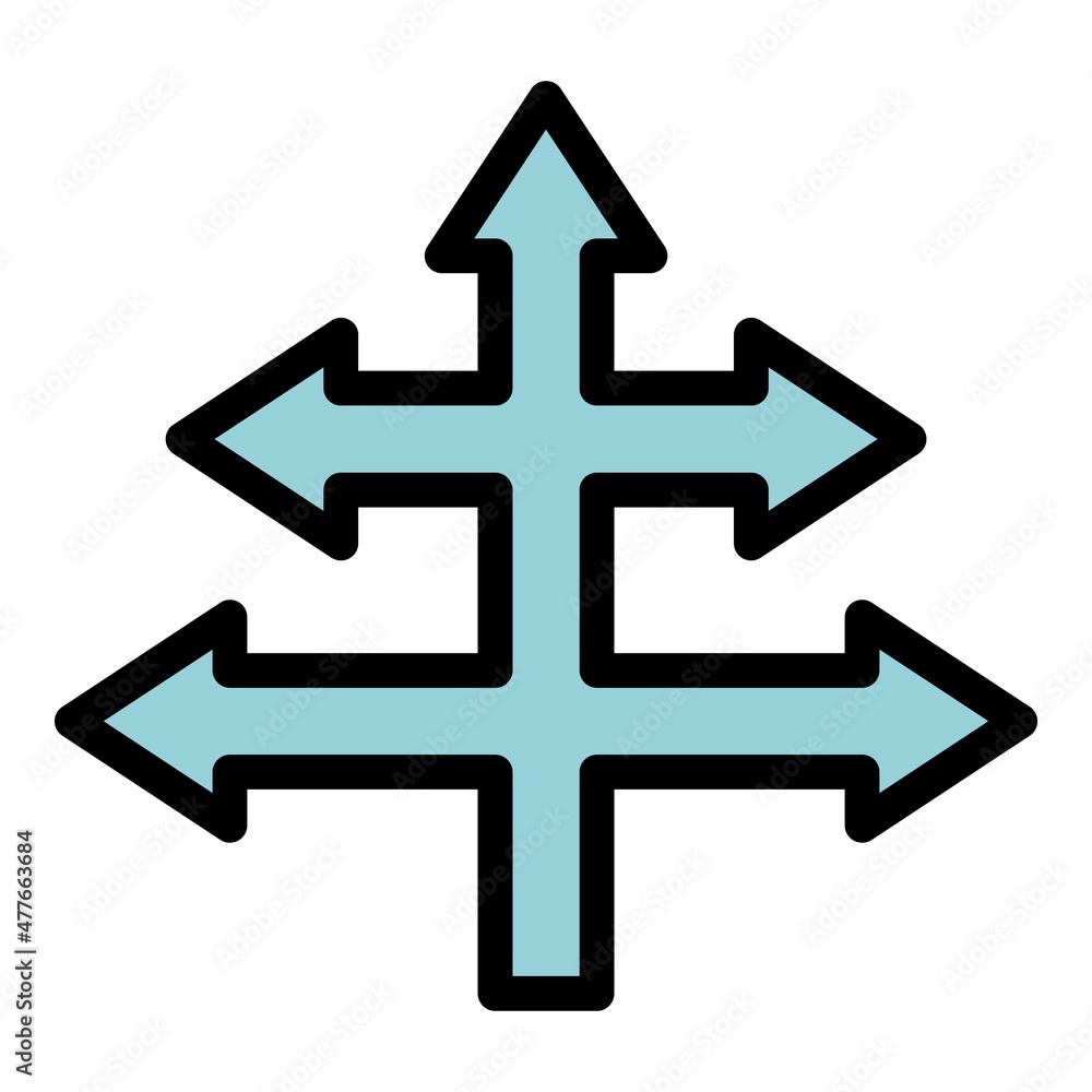 Fototapeta premium Opportunity arrow icon. Outline opportunity arrow vector icon color flat isolated