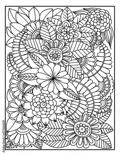 pattern coloring page for adult