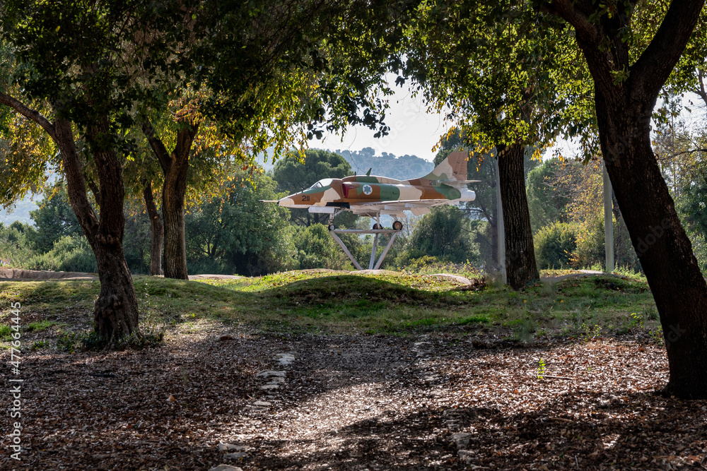 Airplane Israeli fighter jet from the Six Day War