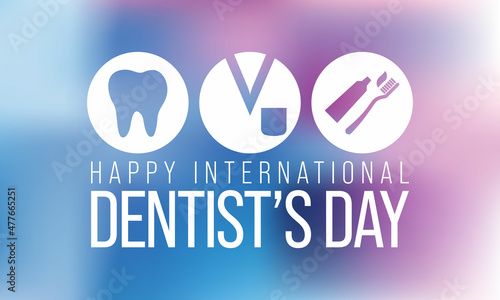 World Dentist's day is observed every year in February, Vector illustration