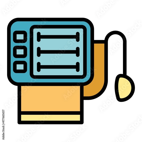 Clinic ventilator medical machine icon. Outline clinic ventilator medical machine vector icon color flat isolated