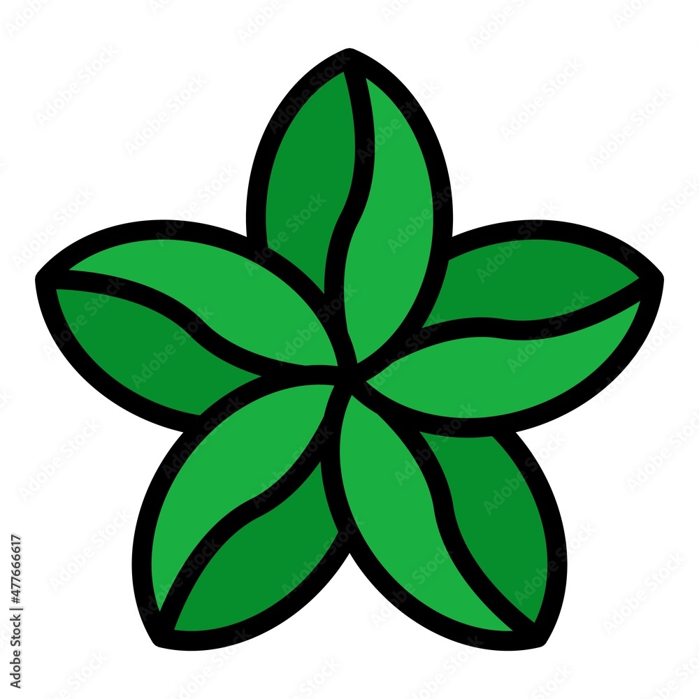 Plumeria bunch icon. Outline plumeria bunch vector icon color flat isolated Plumeria bunch icon. Outline plumeria bunch vector icon color flat isolated