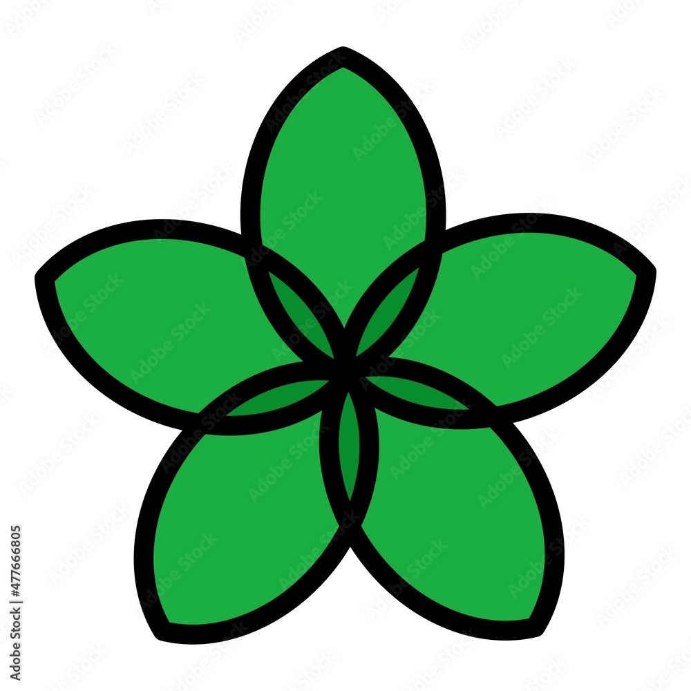 Plumeria exotic icon. Outline plumeria exotic vector icon color flat isolated Plumeria exotic icon. Outline plumeria exotic vector icon color flat isolated