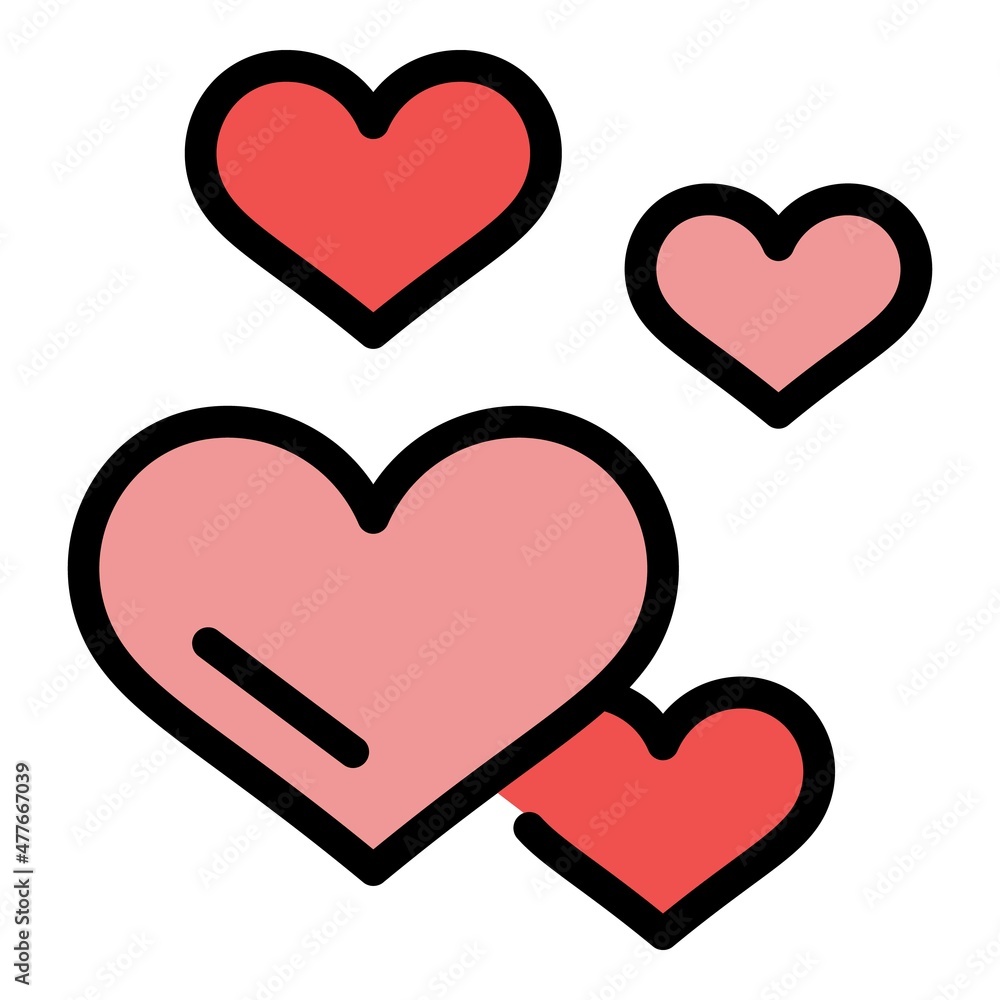 Love human needs icon. Outline love human needs vector icon color flat isolated Love human needs icon. Outline love human needs vector icon color flat isolated