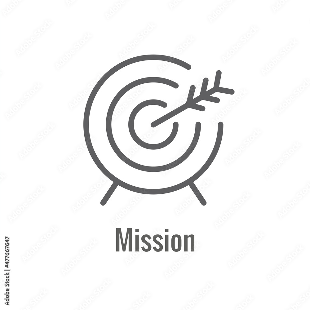 Mission Icon To Use With Core Values With Mission Statements Vector De