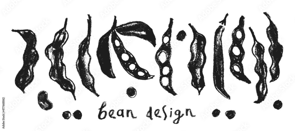 Hand-drawn Soybean drawing for Soy sauce label design. Whole pea pod illustration. Green Beans icon. Vegan restaurant logo, vegetarian healthy food banner. Organic food sign. Pencil texture — soybeans Hand-drawn Soybean drawing for Soy sauce label design. Whole pea pod illustration. Green Beans icon. Vegan restaurant logo, vegetarian healthy food banner. Organic food sign. Pencil texture — soybeans