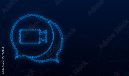 Incoming video call on laptop. Laptop with incoming call, man profile picture and accept decline buttons. Vector stock illustration