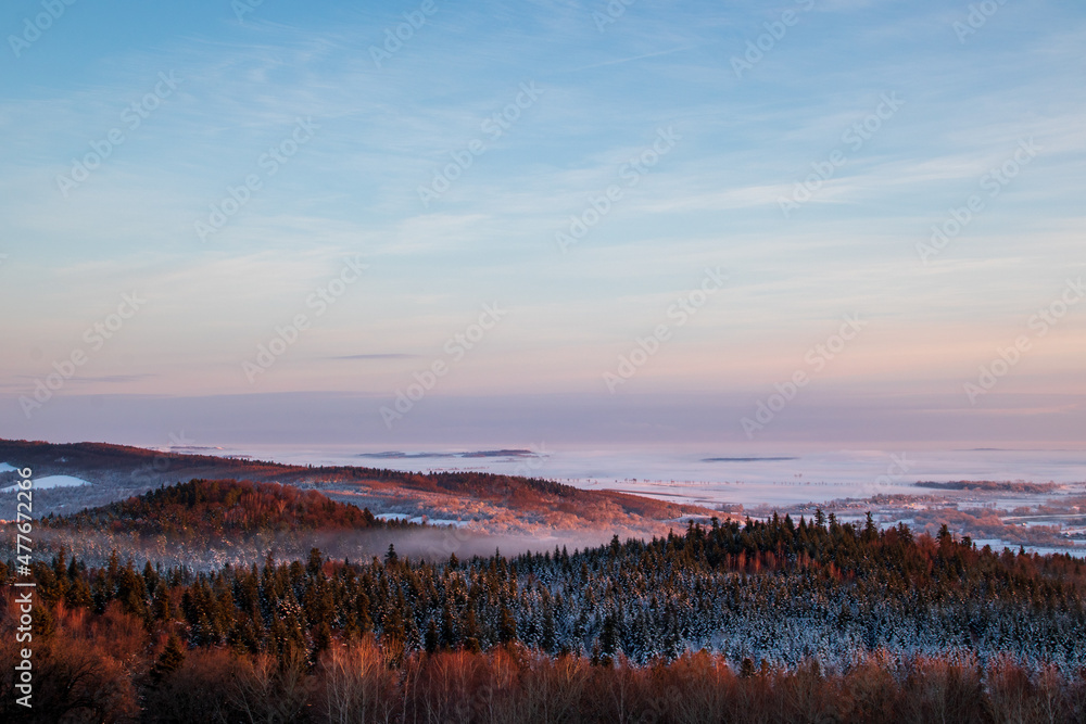 Fototapeta premium sunrise over the mountains