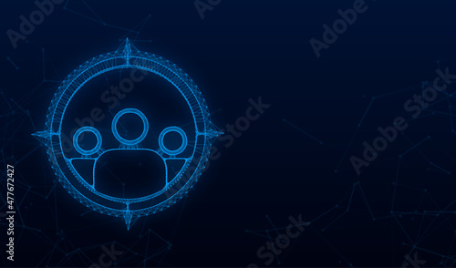 Customer relationship management concept. Organization of data on work with clients, CRM concept. Vector stock illustration
