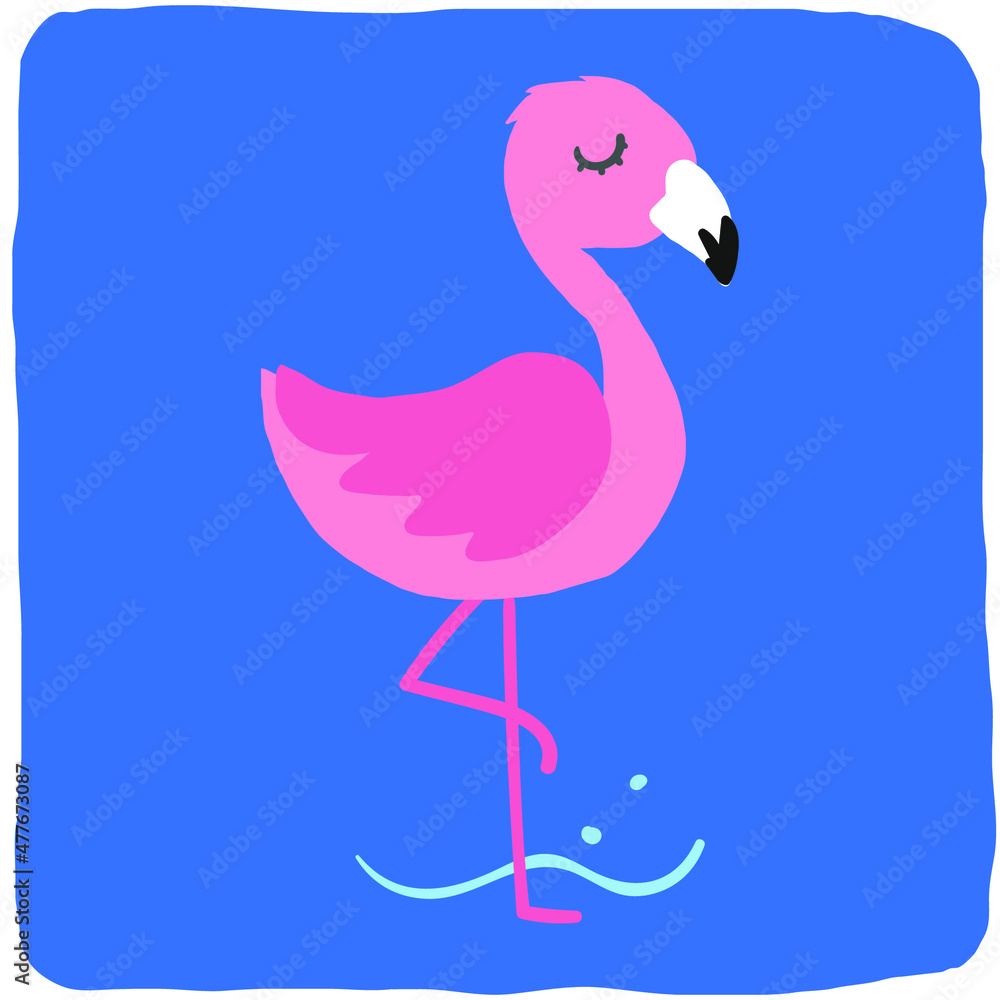 flamingo hand drawing cute vector flamingo hand drawing cute vector