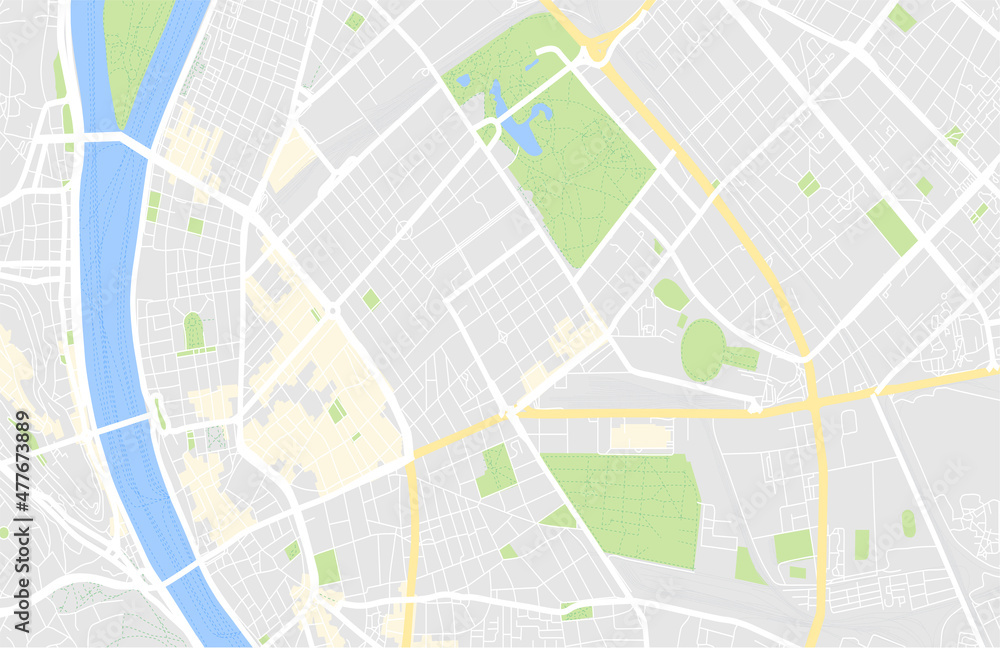 Fototapeta premium Ivanka_Norm_MAP city Budapest