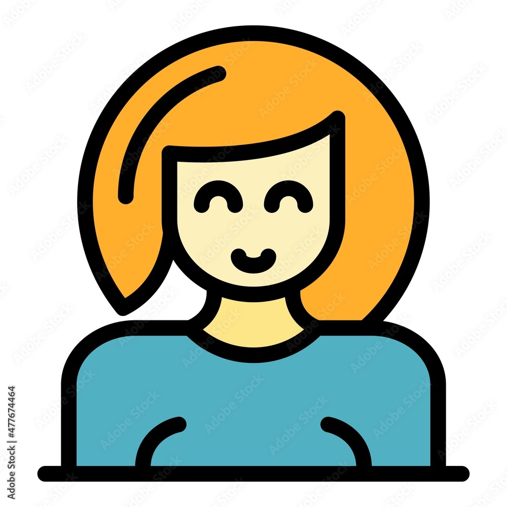 Confused smiling icon. Outline confused smiling vector icon color flat isolated Confused smiling icon. Outline confused smiling vector icon color flat isolated