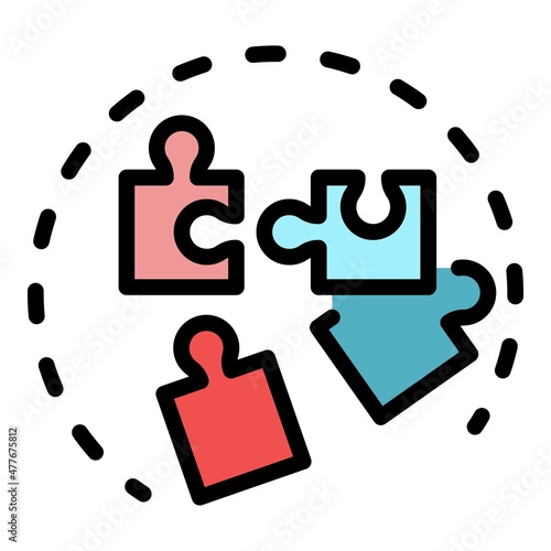 Expertise resourcefulness icon. Outline expertise resourcefulness vector icon color flat isolated
