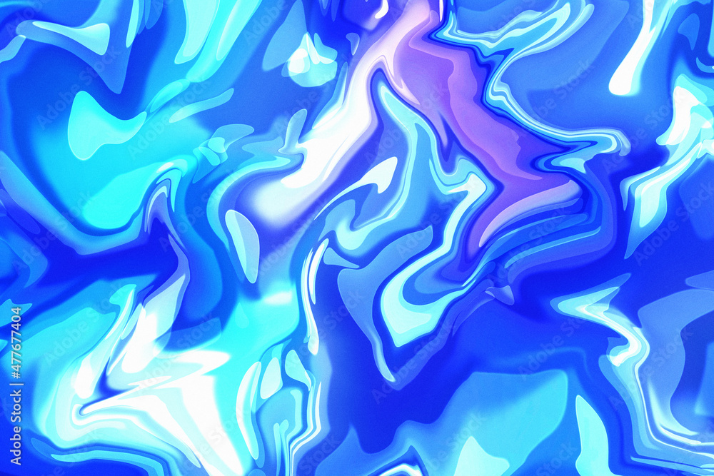Abstract shades of blue background, psychedelic style illustration