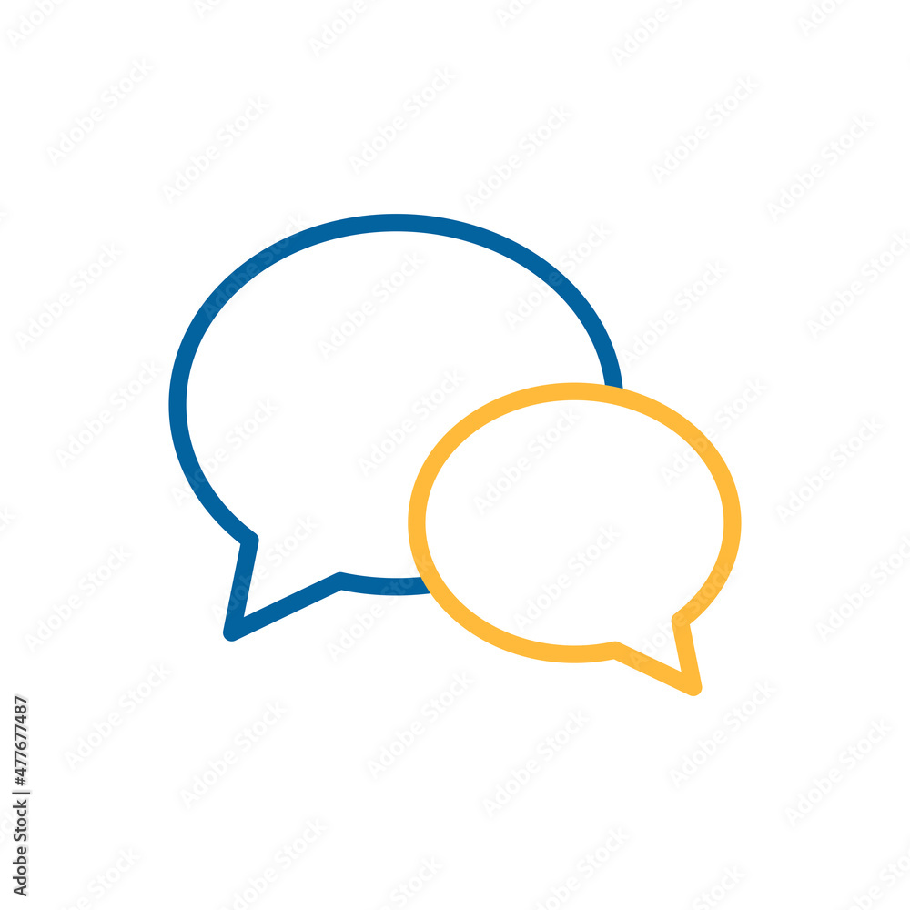 Chat speech vector flat icon Chat speech vector flat icon