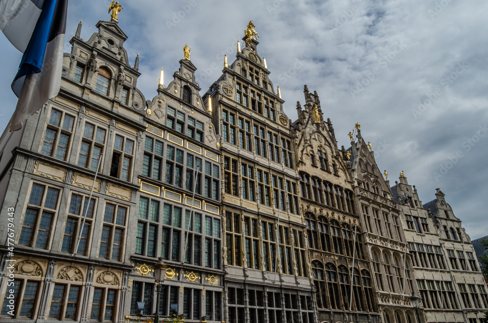 Main square in Antwerp, Flanders, Belgium